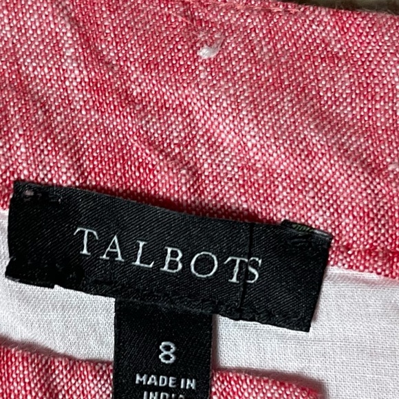 Talbots Heathered Red Linen Shift Dress, Size 8 - Picture 4 of 8